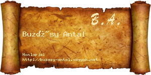 Buzásy Antal névjegykártya
